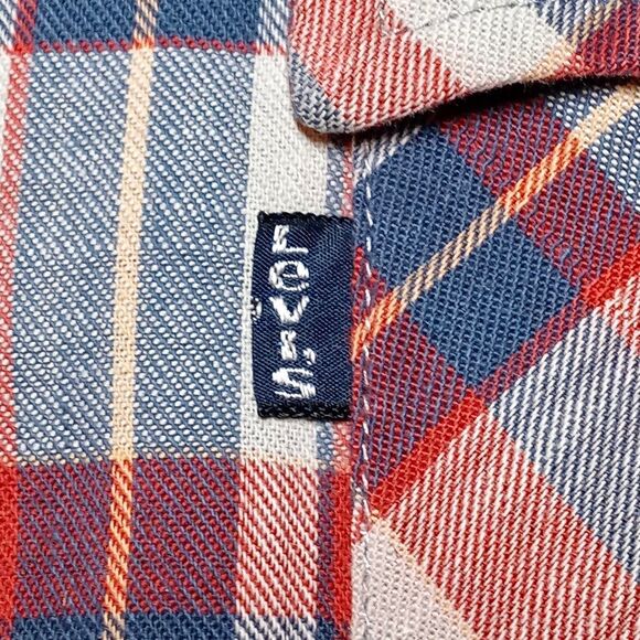 Vintage Levi's Size Large Plaid Long Sleeve Made in USA Western Button Shirt - Picture 3 of 8